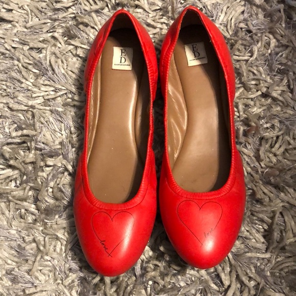 red flat shoes size 11
